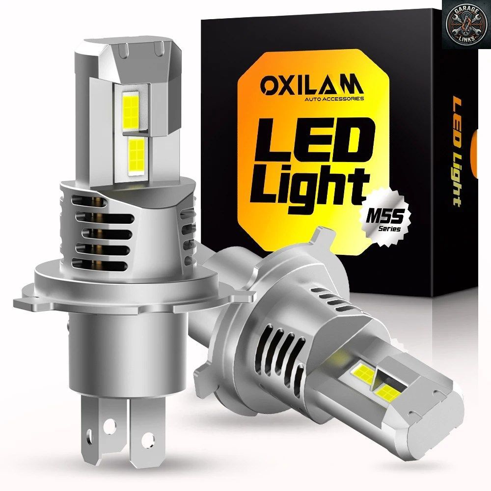 2個入り H4 LEDヘッドライト CANBUSランプ 120W H4 9003 LED電球 7035チップ ファンターボライト付き 車用ハイ/ローヘッドライト 6500K 12V