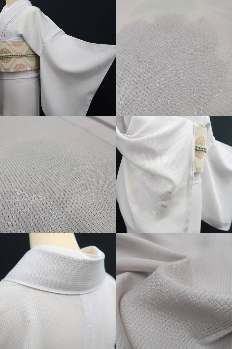 新品・夏訪問着】縦絽 雪輪 夏着物 正絹 仕付け糸付 tomihisa“夏の装い