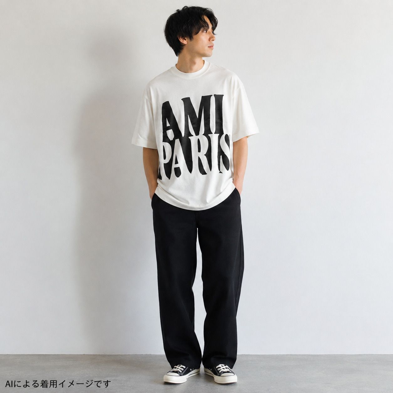 新品 AMI PARIS アミパリス Tシャツ UTS381.726 Alexandre Mattiussi
