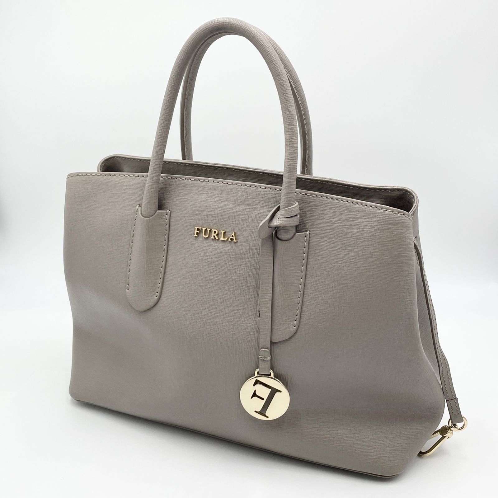FURLA フルラ 2way トートバッグ ショルダーバッグ グレー 【C7993