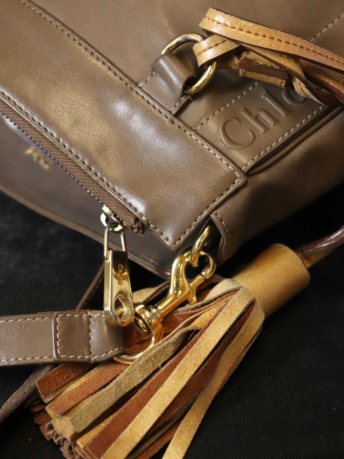 Chloe クロエ レザー ショルダーバッグ ブラウン Chloe クロエ エデン 