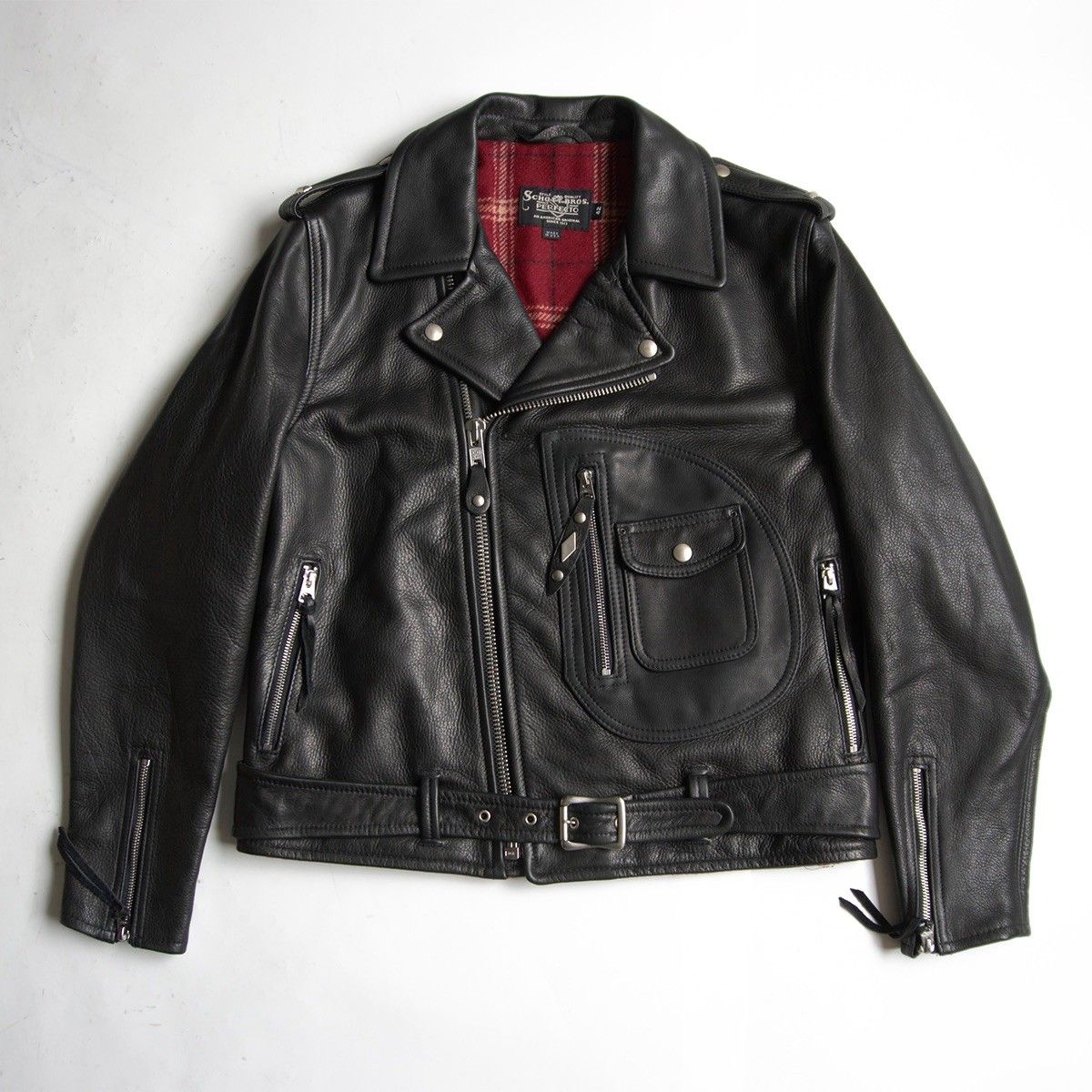 美品】SCHOTT【528US COW NEW NAKED D-POCKET RIDERS/ダブルライダース