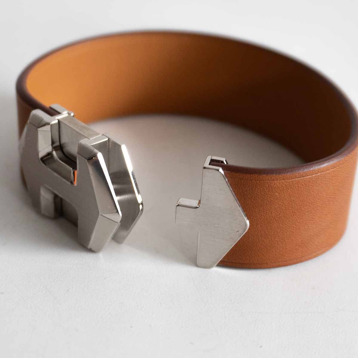 極美品】HERMES【スーパーH レザー ブレスレット】エルメス 26060172