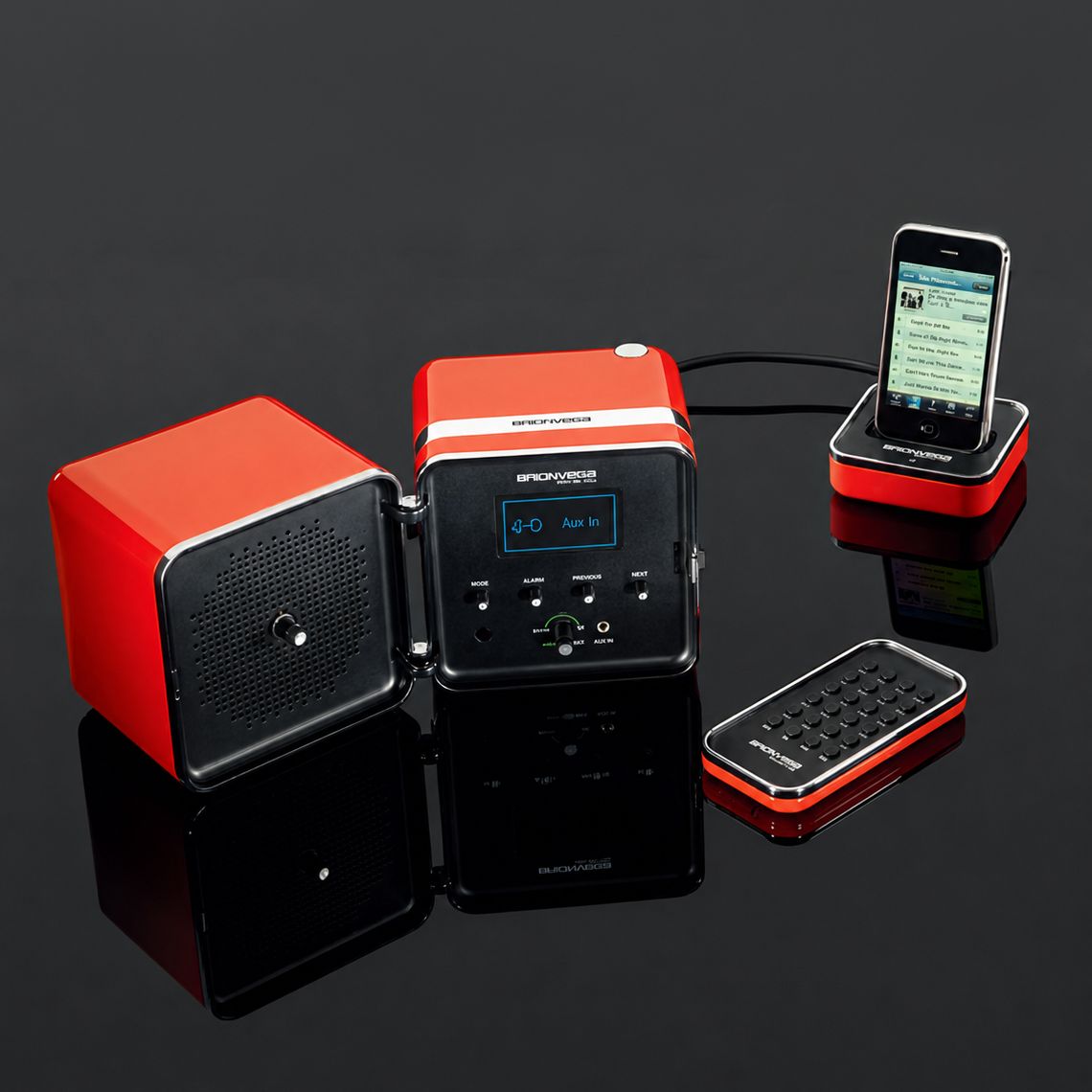 Brand New BRIONVEGA BRIONVEGA Cube Radio TS525ASJ Japan Limited Model Sun Orange Radio Cubo.it Portable Radio Speaker Wi-Fi Retro Radio TS525 radio.cubo Internet Radio