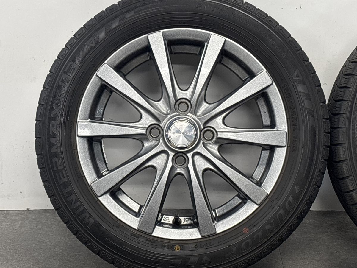 軽自動車サイズ】グラス 14in 4.5J +45 PCD100 ダンロップ WM03 155