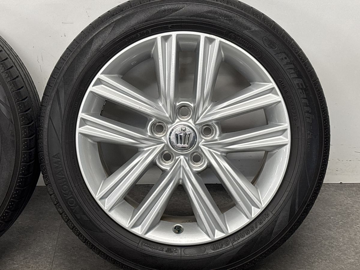 トヨタ 210系 クラウン アスリート純正 215/55R17 夏タイヤ カムリ ホイールのみ販売可能】トヨタ 210 クラウン 純正 17in 7.5J +40