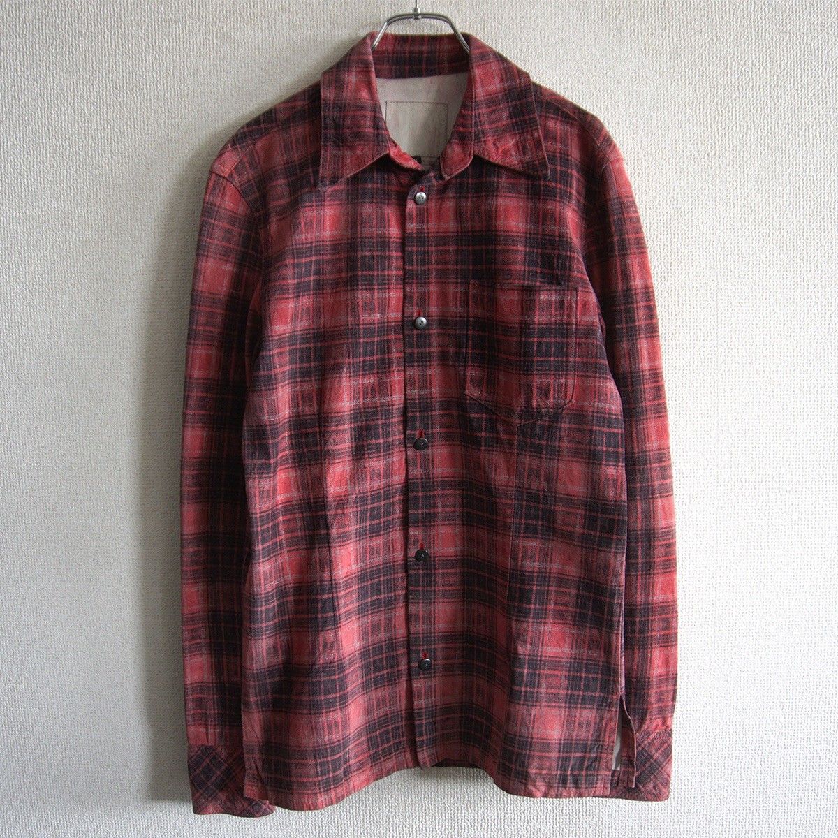 【美品】ISAMU KATAYAMA BACKLASH【ピッグレザー チェック シャツ】3 イサムカタヤマ バックラッシュ 26060530