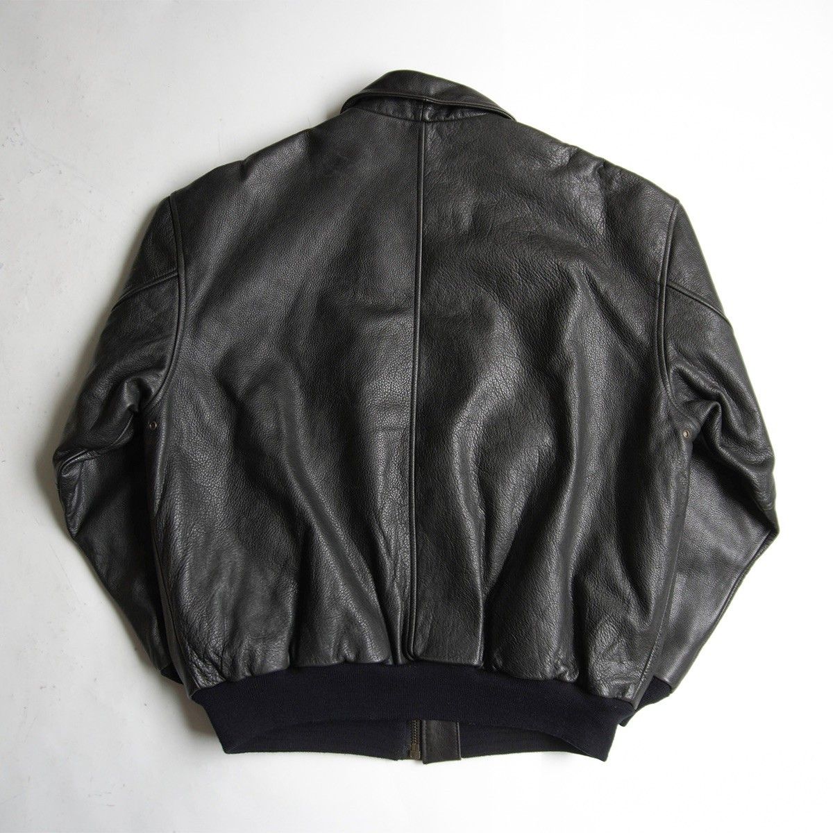 美品】AVIREX【A-2 フライトジャケット】 XL ブラック レザー
