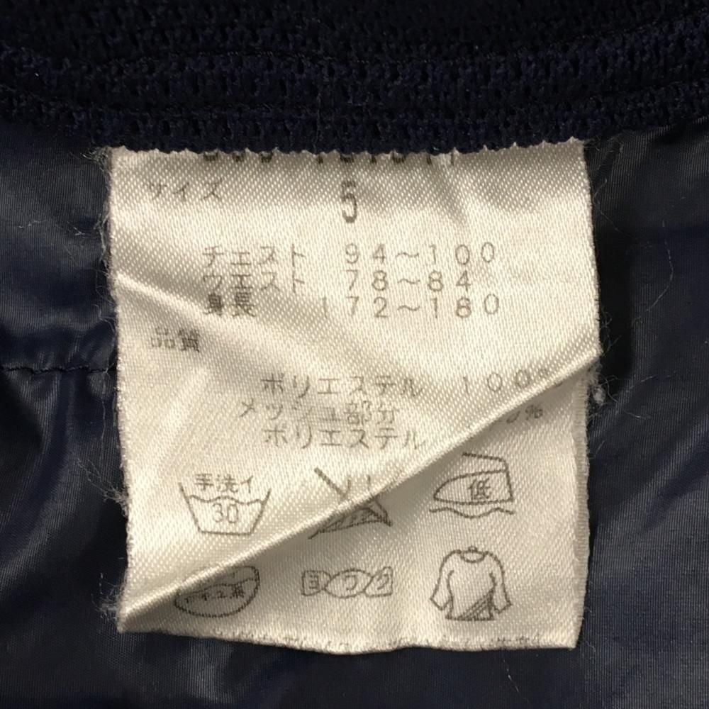美品】パーリーゲイツ 半袖スニード ネイビー ロゴプリント サイド