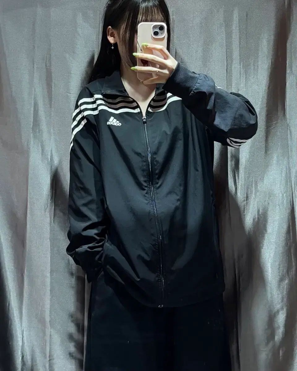 L adidas アディダス 3本線 ロゴ センターライン ウィンドブレーカー
