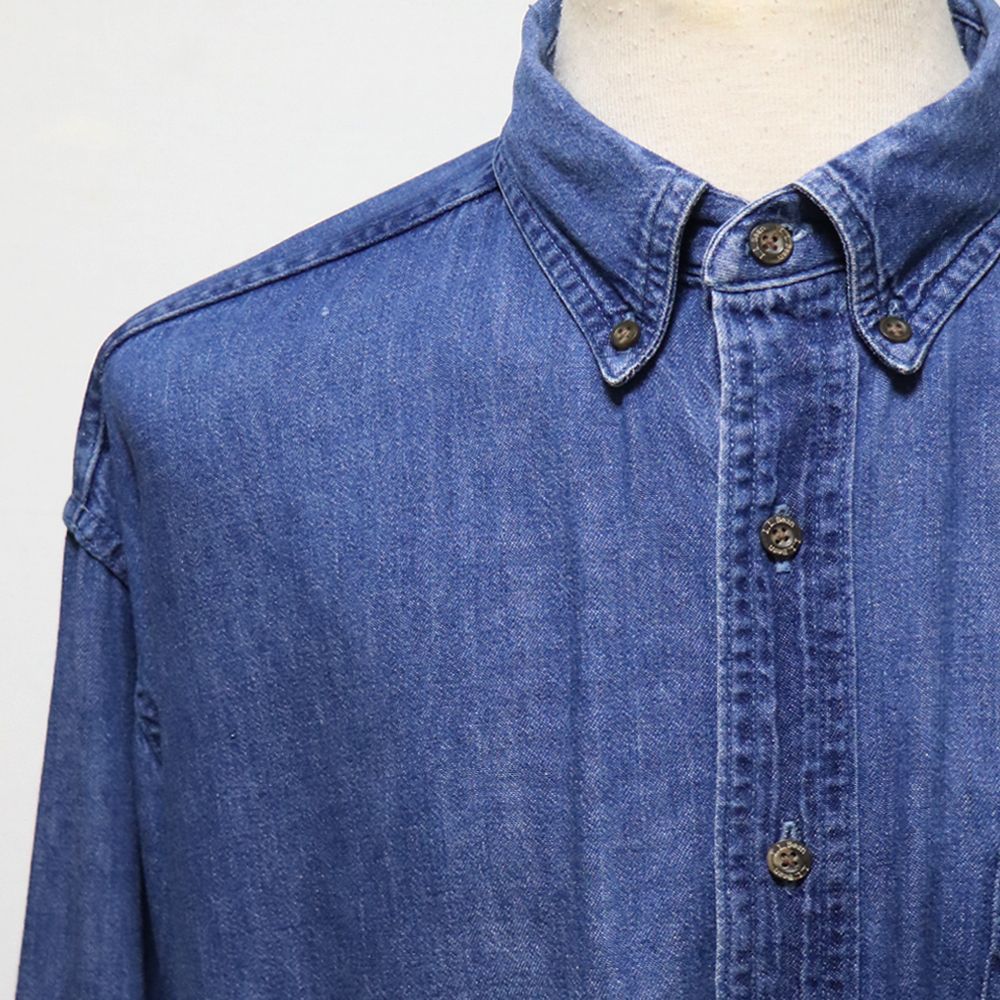 エルエルビーン】デニムシャツ メンズ L XL インディゴブルー LLBean
