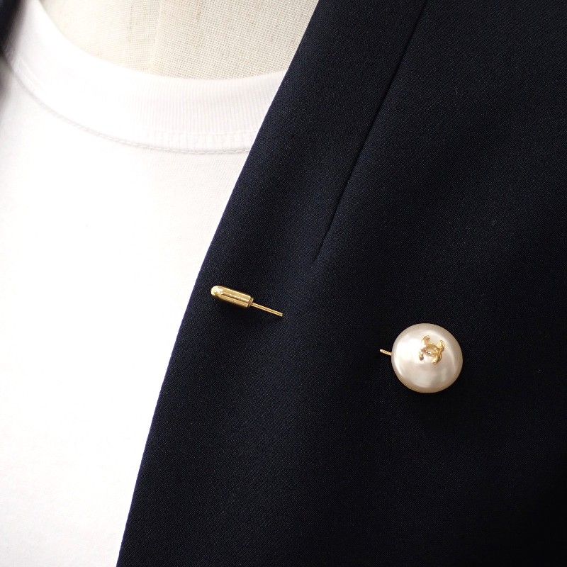 シャネル CHANEL ピンブローチ ヴィンテージ ブローチ メタル フェイク