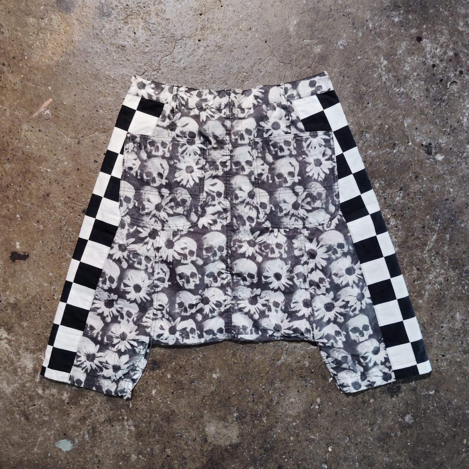 COMME des GARCONS HOMME PLUS 11ss スカル柄切替サルエルパンツ