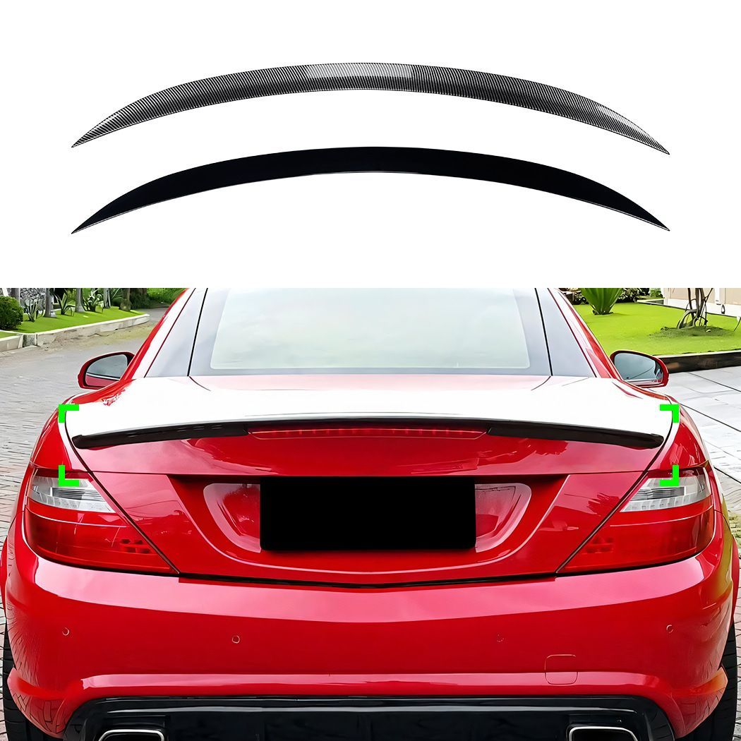 送料無料 メルセデスベンツ Mercedes-Benz SLK SLC R172 2011-2019 トランクスポイラー ABS ピアノブラック カーボン調 ダックテール リアスポイラー 外装パーツ 後部印象アップ スポーティ ドレスアップ 高級感演出