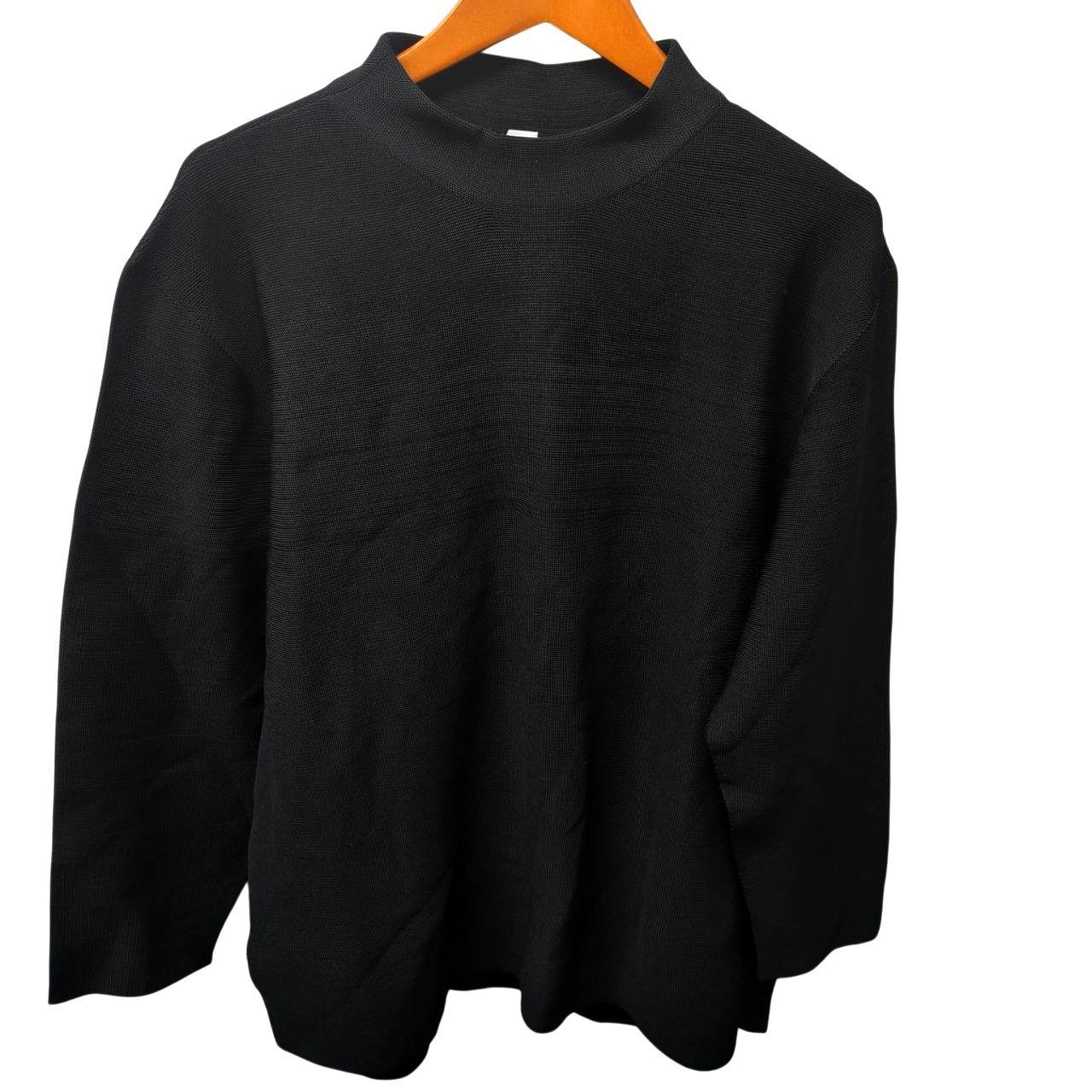シーエフシーエル CFCL　GARTER MOCKNECK LONG SLEEVE TEE SHIRT CF006KN069　ロングスリーブモックネックTシャツ　ブラック　黒　3