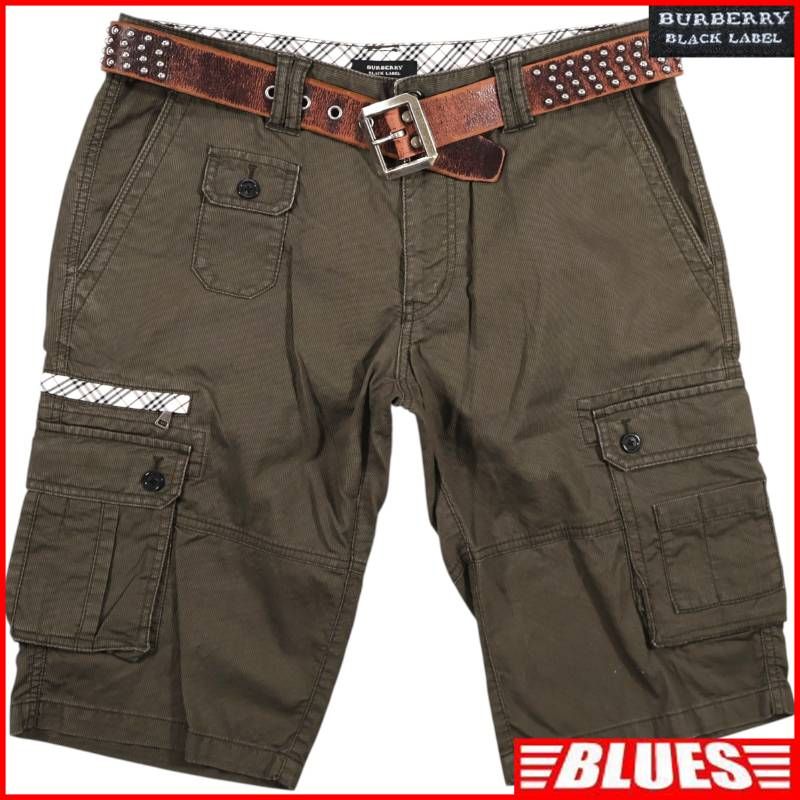 バーバリーブルーレーベル ベルト付き チェック ショートパンツ 38