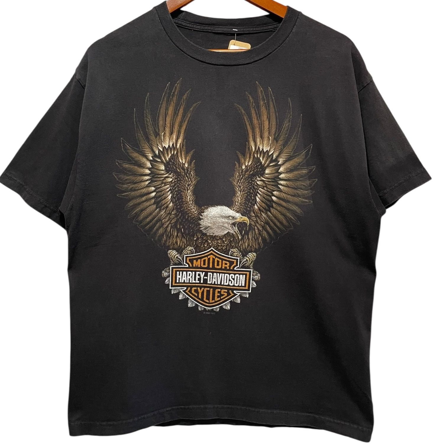 Harley-Davidson S/S Tee 黒 L相当 ハーレーダビッドソン Tシャツ アニマル