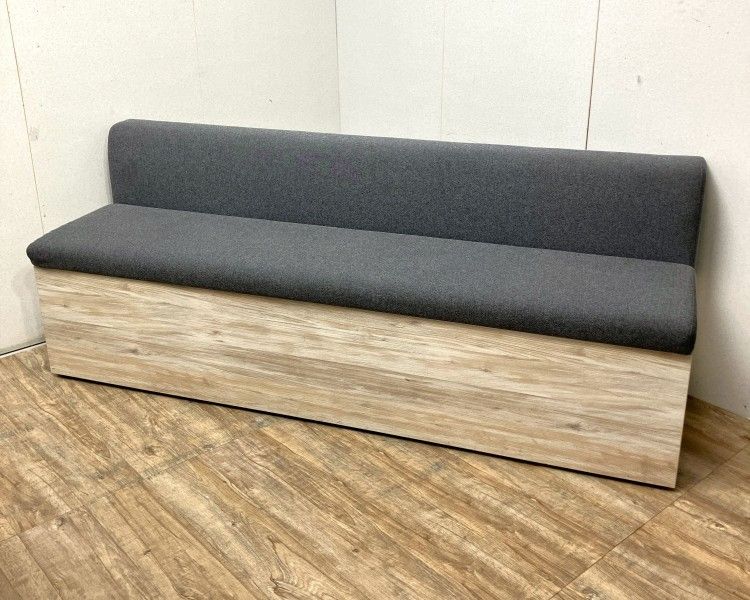 【中古品】オカムラ ブレスタシリーズ 1800ロビーソファ グレー