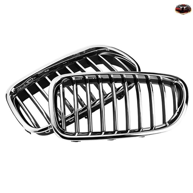 L08A-2PCS 車用フロントフードキドニーグリルメッシュレーシンググリル BMW 5シリーズ F10/F11 M5 520I 523I 2014-2017