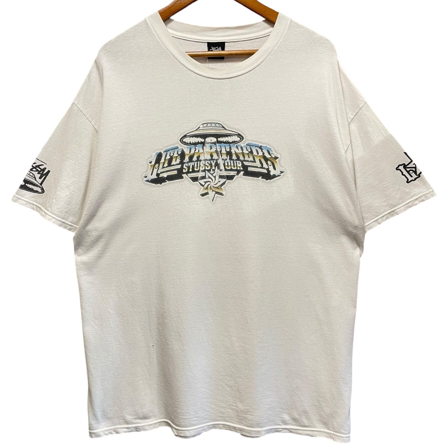 00s STUSSY “Life Partner Tour” S/S Tee 白 XL ステューシー Tシャツ ツアー