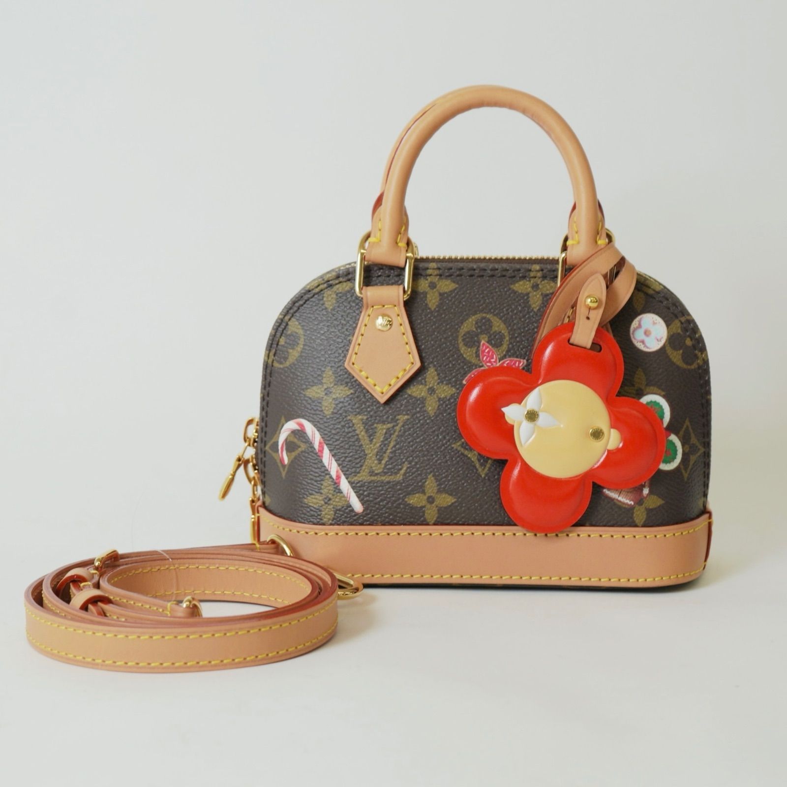 LOUIS VUITTON ルイヴィトン モノグラム・ヴィヴィエンヌ ナノアルマ 2WAYハンドバッグ M12199 ブラウン