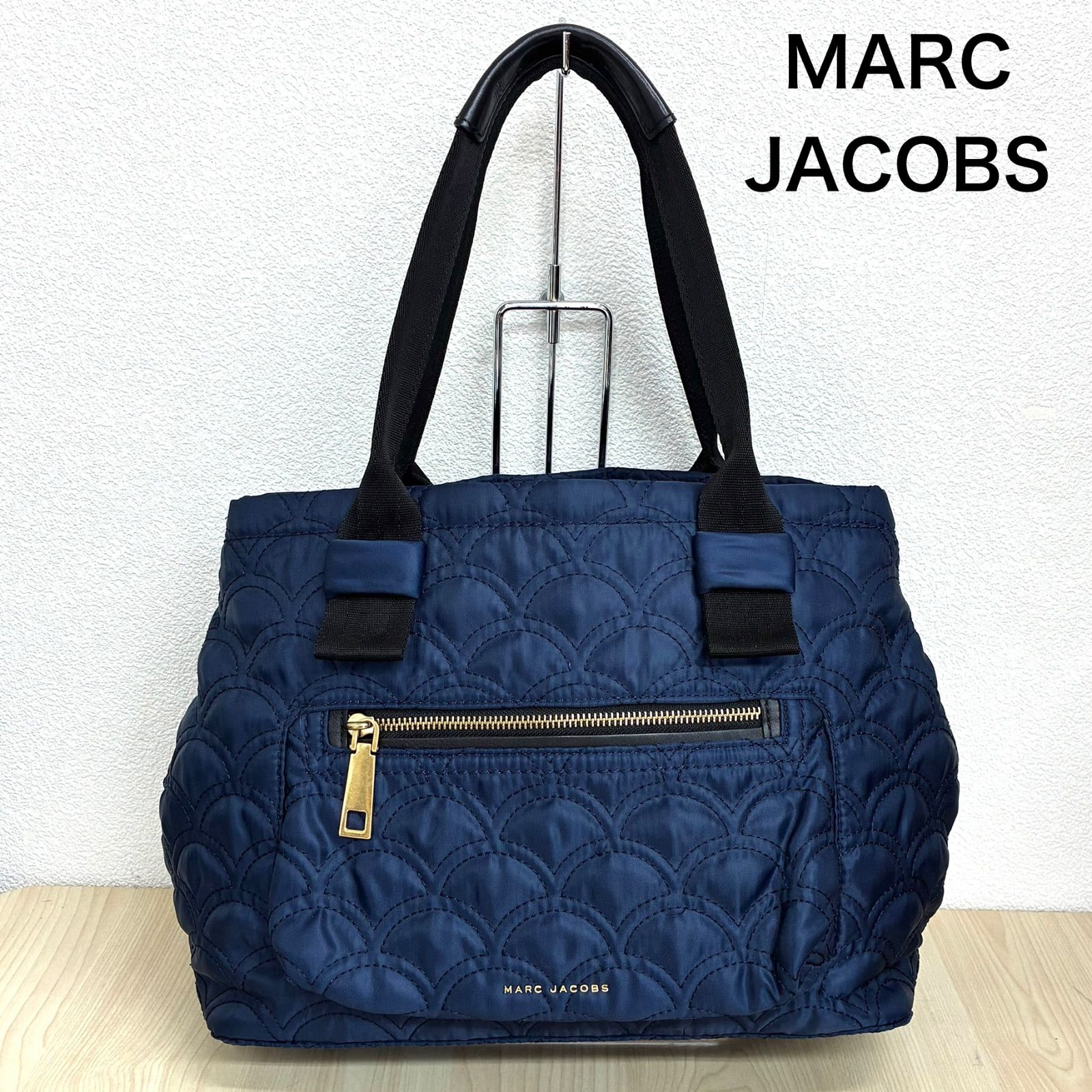 マークジェイコブスMARC JACOBS】キルティングトートバッグ ネイビー 