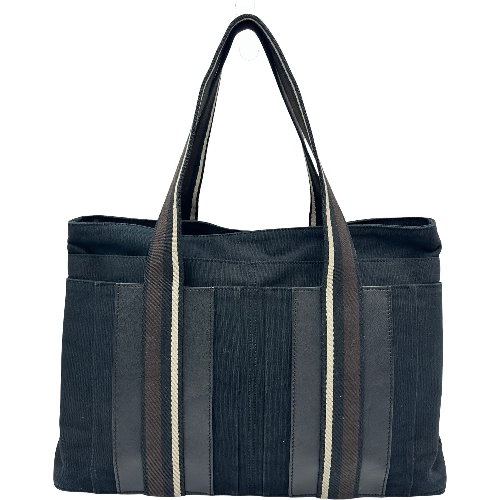 エルメス HERMES トロカホリゾンタルMM ブラック シルバー金具 トワル レディース トートバッグ 41,600円