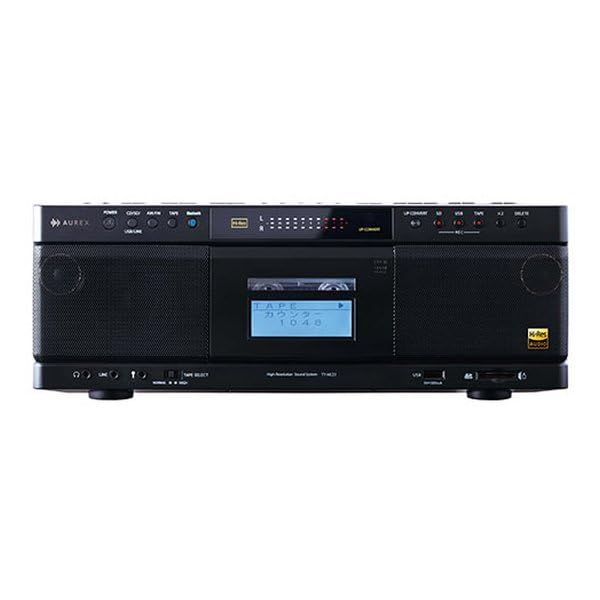 TY-AK21-K(ブラック) AUREX ハイレゾ対応SD/USB/CDラジオカセットレコーダー