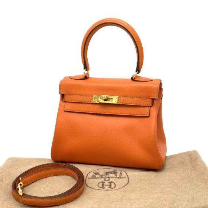 【中古】美品 HERMES エルメス ミニ ケリー 20 2way ヴォースイフト ハンド ショルダー バッグ 〇X刻印 eK0315N