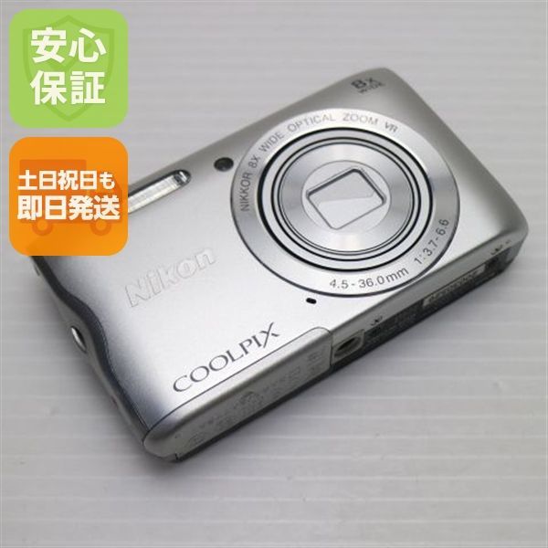 超美品 COOLPIX A300 シルバー 即日発送 コンデジ Nikon 本体 土日祝発送OK 06000