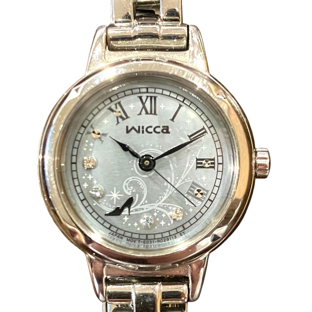 シチズン CITIZEN ウィッカ シンデレラ限定モデル 腕時計 総重量約34.4g SS SS ソーラー シルバー文字盤 KP3-619-97 レディース 16,188円
