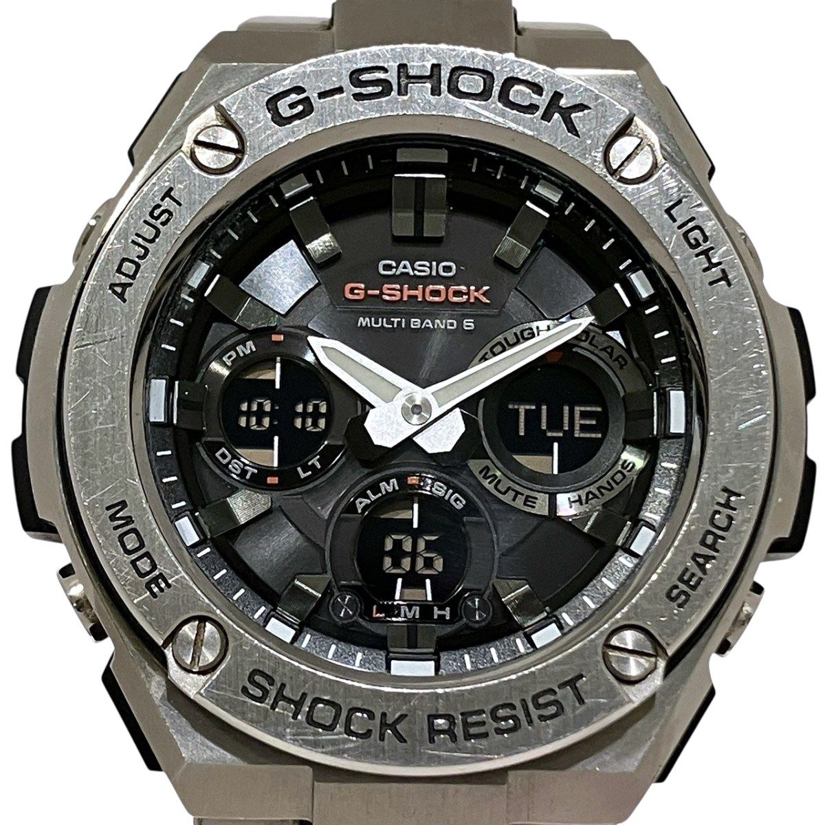 カシオ CASIO G-SHOCK 腕時計 総重量約173g SS SS 電波ソーラー ブラック文字盤 5444 メンズ