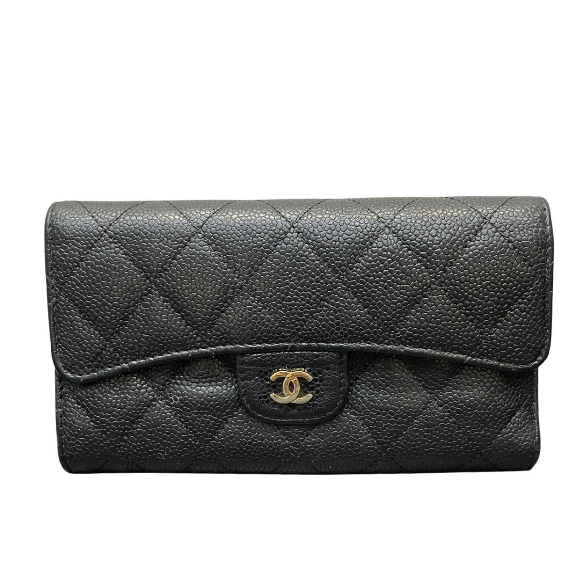 シャネル CHANEL マトラッセ 長財布 キャビアスキン A31506 ユニセックス