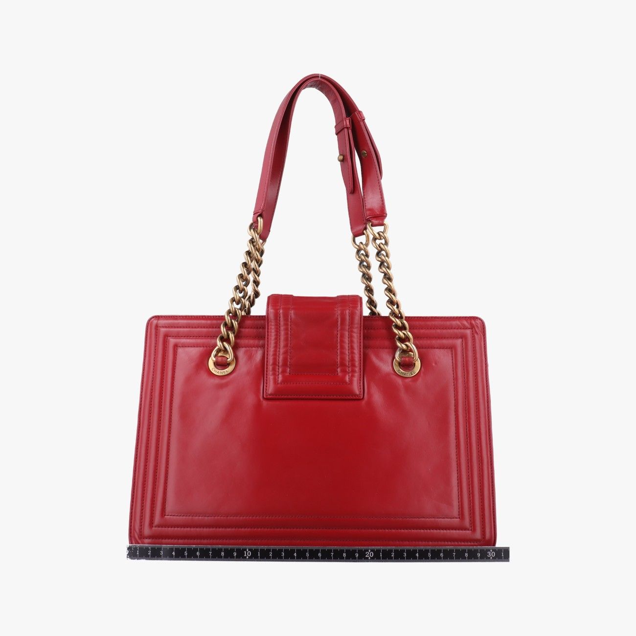 シャネルChanelジェットセッター ボーイ ショッピング トート レッド