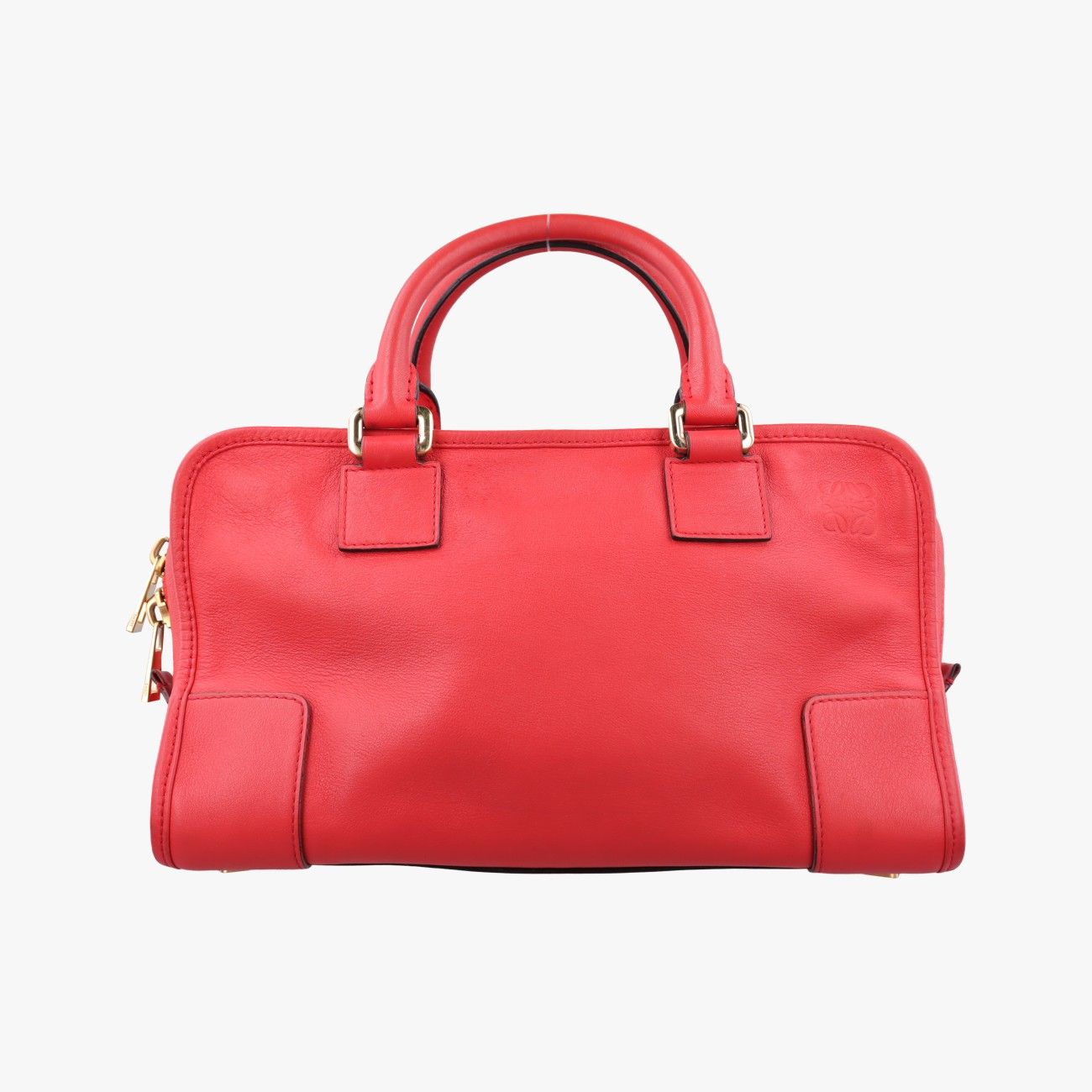 ロエベLoeweアマソナ28 オレンジ レザー 471508
