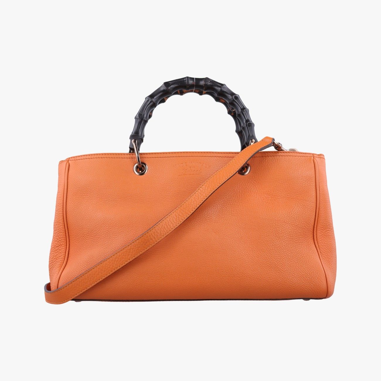 グッチGucciバンブーショッパー オレンジ レザー 323660 H015887680