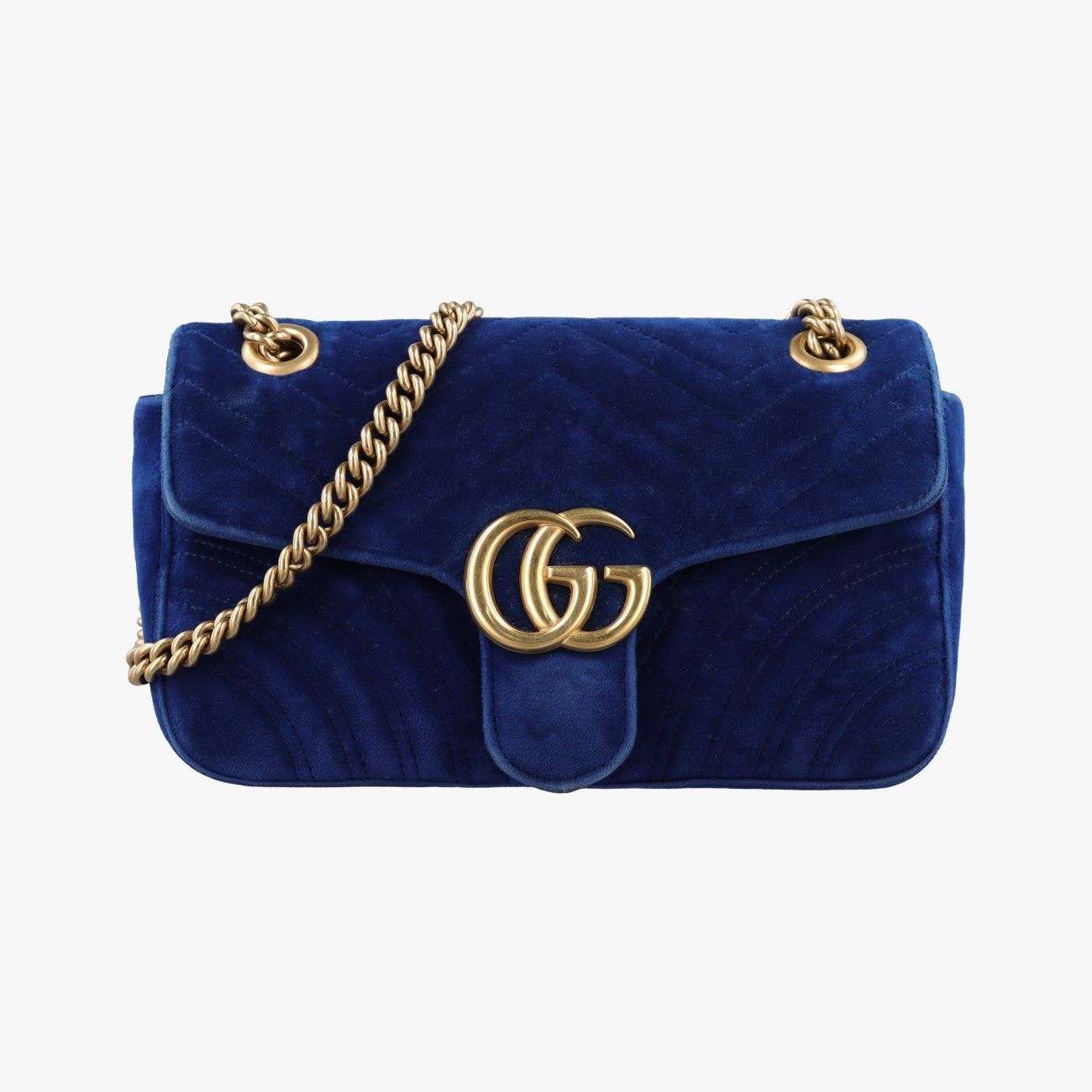 グッチGucciGGマーモント ブルー ベロア 446744 E024214219