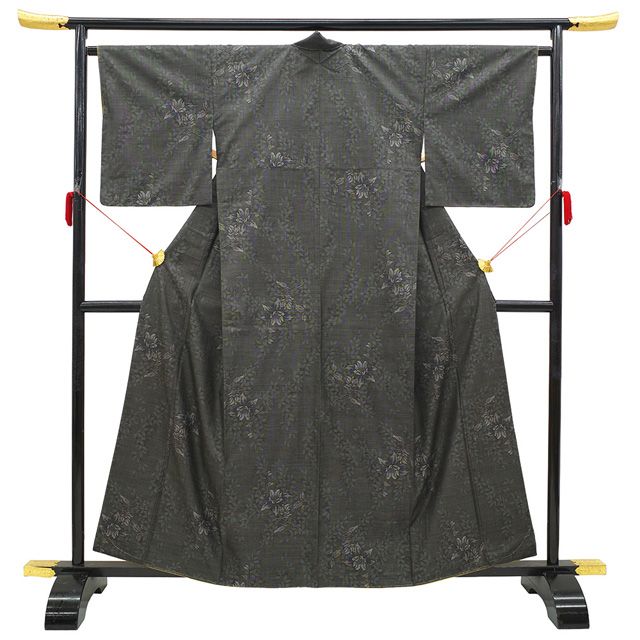 ［4360］本場奄美大島紬 美品 未使用 9マルキ 証紙付 正絹 着物 袷 新古品】 本場奄美大島紬 着物 袷 正絹 池田絹織物 証紙付き 9マルキ