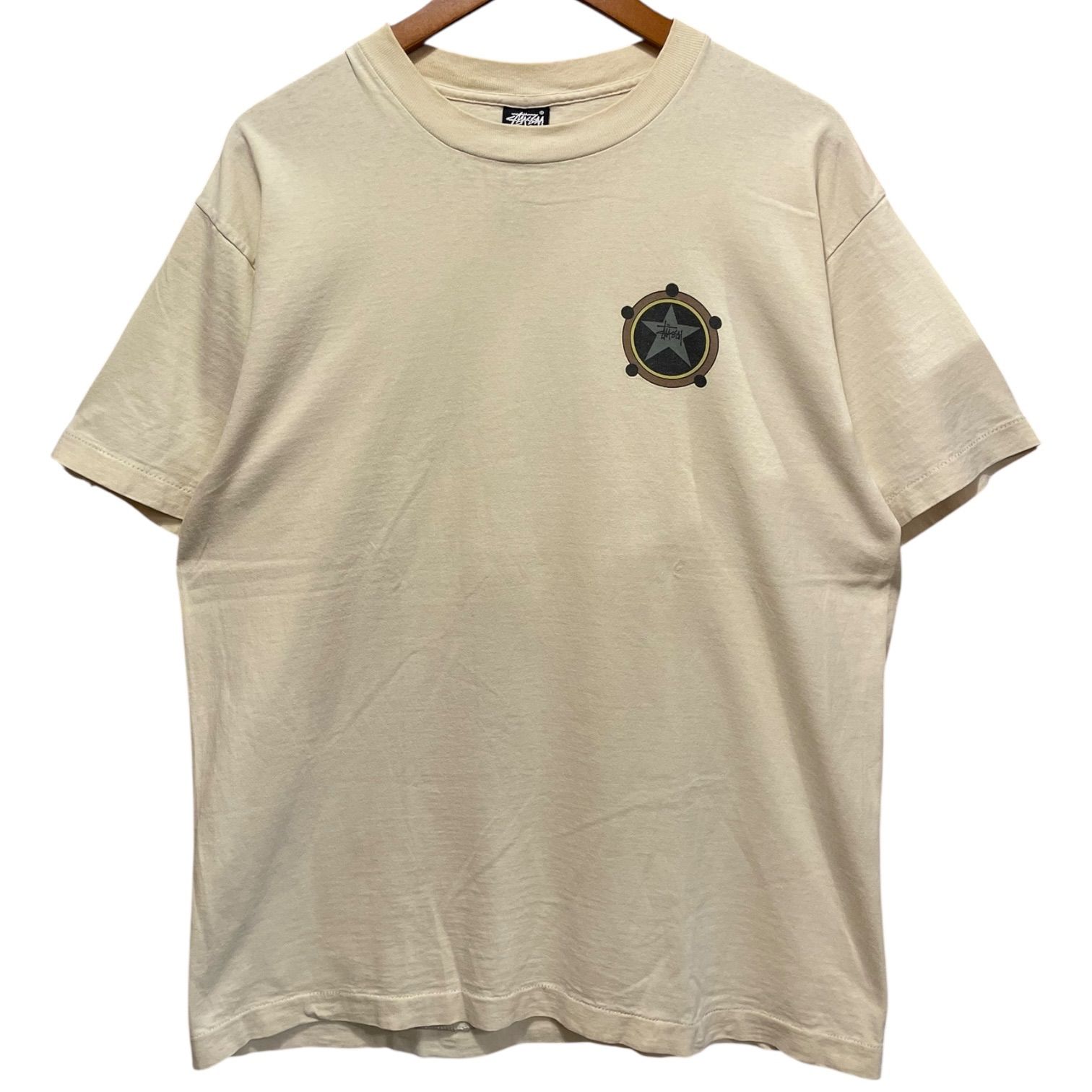 80s-90s STUSSY “Ranger” S/S Tee アイボリー XL ステューシー Tシャツ スター レンジャー