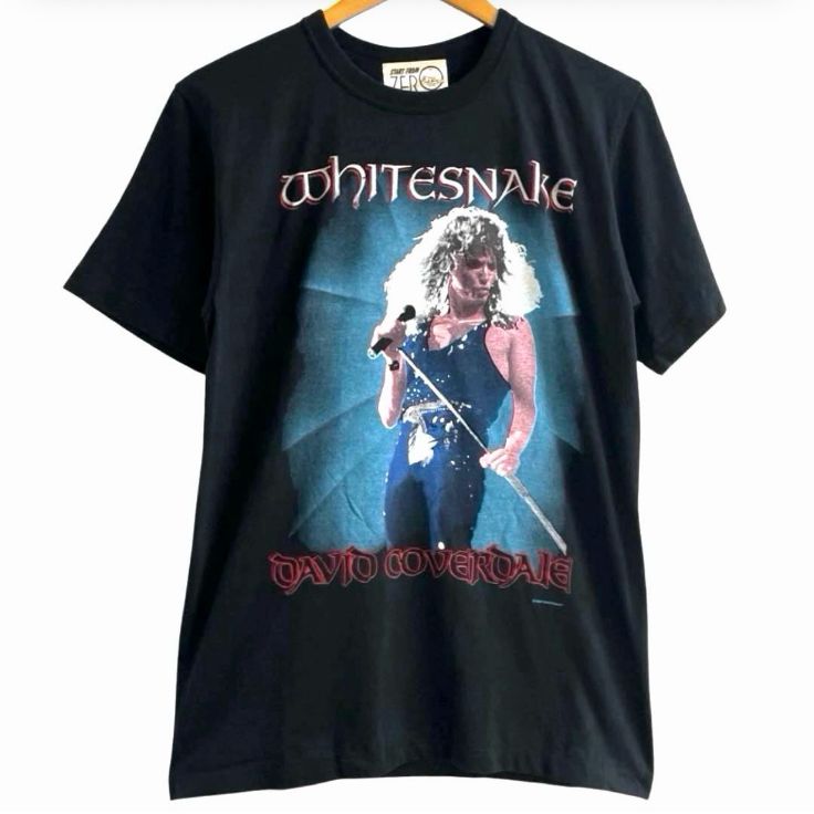当時物 新品 デッドストック 80s ヴィンテージ WHITESNAKE ホワイトスネーク DAVID COVERDALE JAPAN TOUR 1988 ツアー Tシャツ