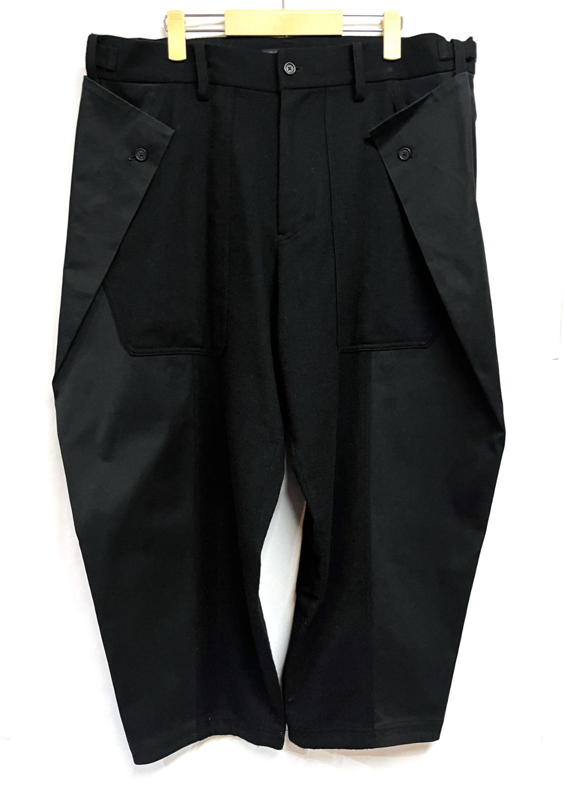 Yohji Yamamoto S'YTE｜ヨウジヤマモトサイト FLANNEL WAIST ADJUSTABLE VERTICAL JOINT PANTS ウールフランネル ジョイント ワイドパンツ UV-P04-820