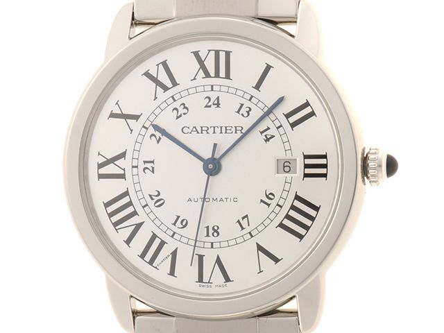 CARTIER カルティエ ウォッチ ロンドソロXL 時計 W6701011 腕時計 ステンレススチール シルバー シルバー 自動巻き シルバー文字盤 メンズ【中古】431