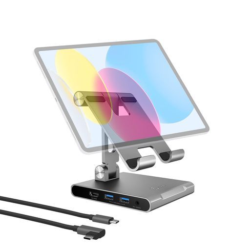 j5createJTS224USB-C4K607in1ドッキングタブレットスタンド4K@60HDMIUSB-C100WPDUSB-Ax2SDカードリー