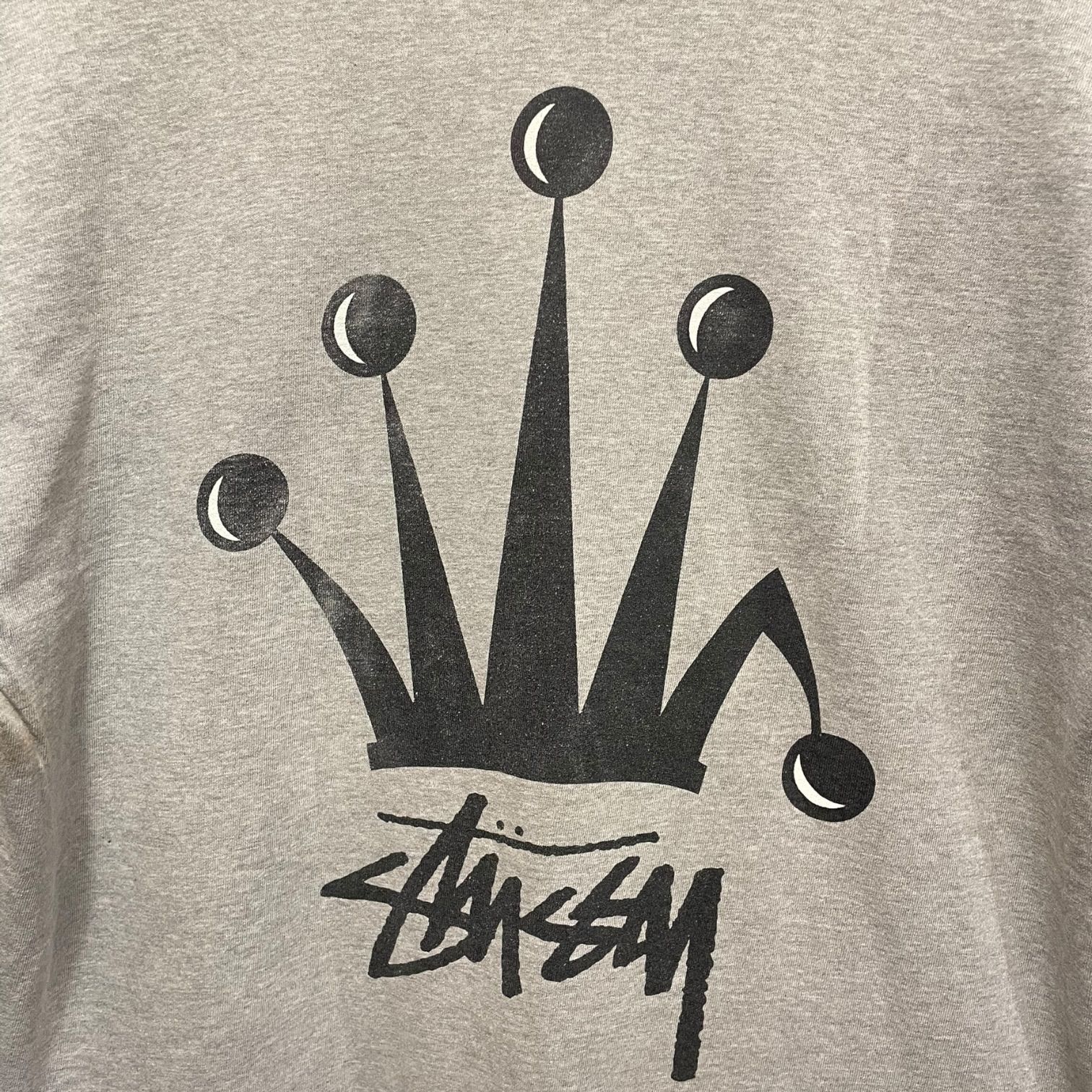 USA製 90s STUSSY “ROLEX CROWN” L/S Tee 灰 L ステューシー ロンT