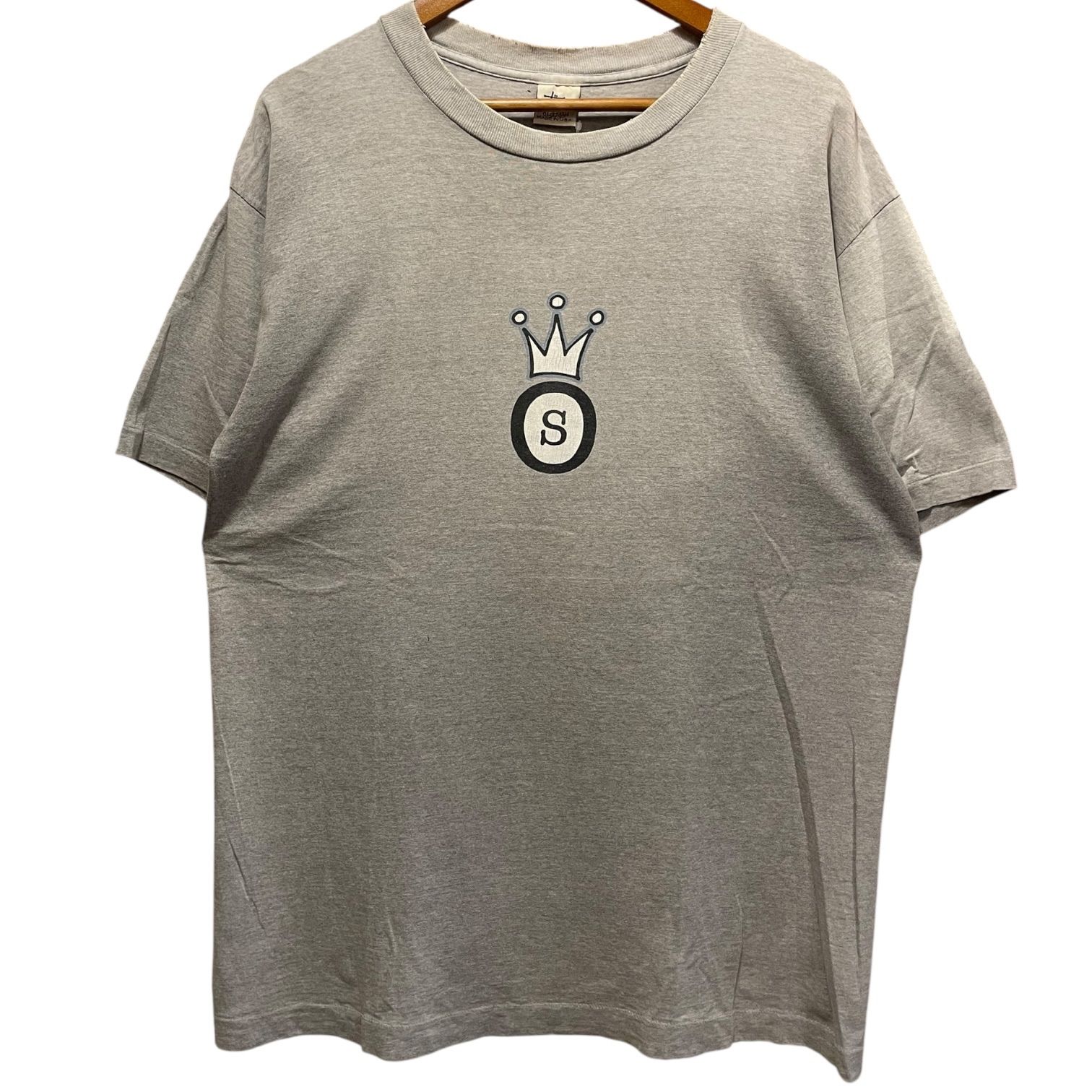 USA製 90s STUSSY “CROWN” S/S Tee 灰 XL ステューシー Tシャツ クラウンロゴ グレー