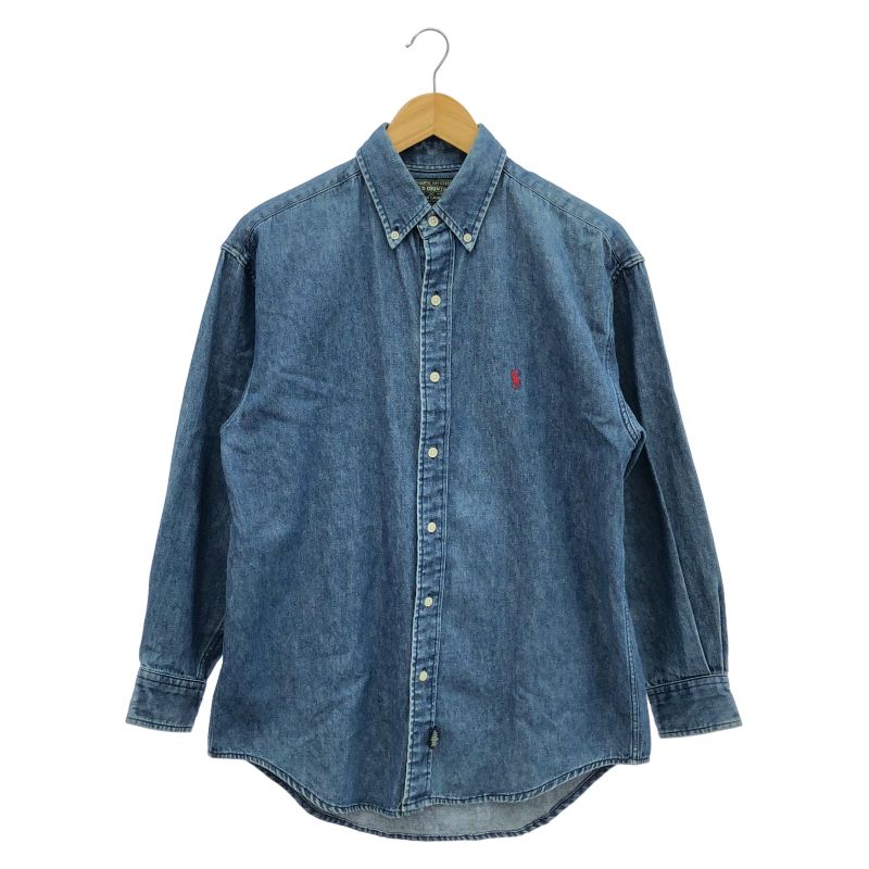 【中古】POLO COUNTRY RALPH LAUREN デニムシャツ S ブルー ポロカントリー ラルフローレン[10]