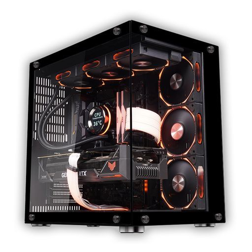 pcケースミドルタワーピラーレスpcケースtype-c高速インターフェースUSB3.0合金鋼強化ガラスATX/M-ATX/ITX/Micro-ATXマ