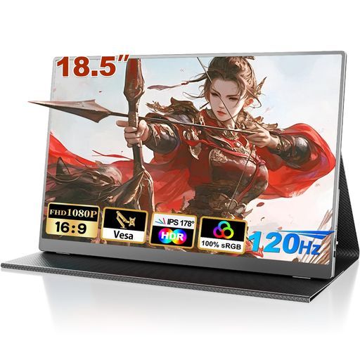 モバイルモニター18.5インチCOOLHOODモバイルディスプレイゲーミングモニター100%sRGB120Hz1920x1080FHDHDRモード・F