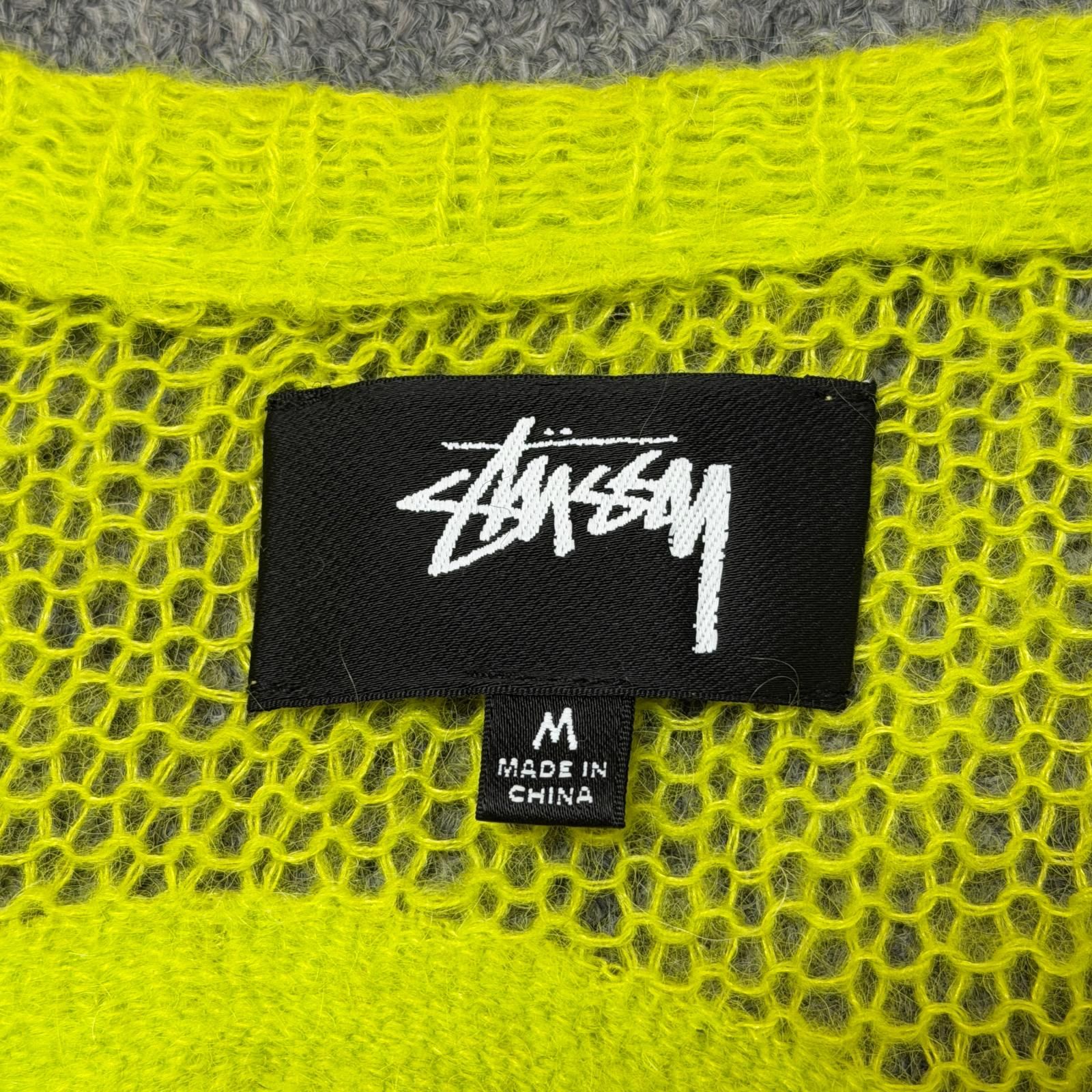 STUSSY Loose Knit Sweater ルーズニットセーター シアニット メッシュ