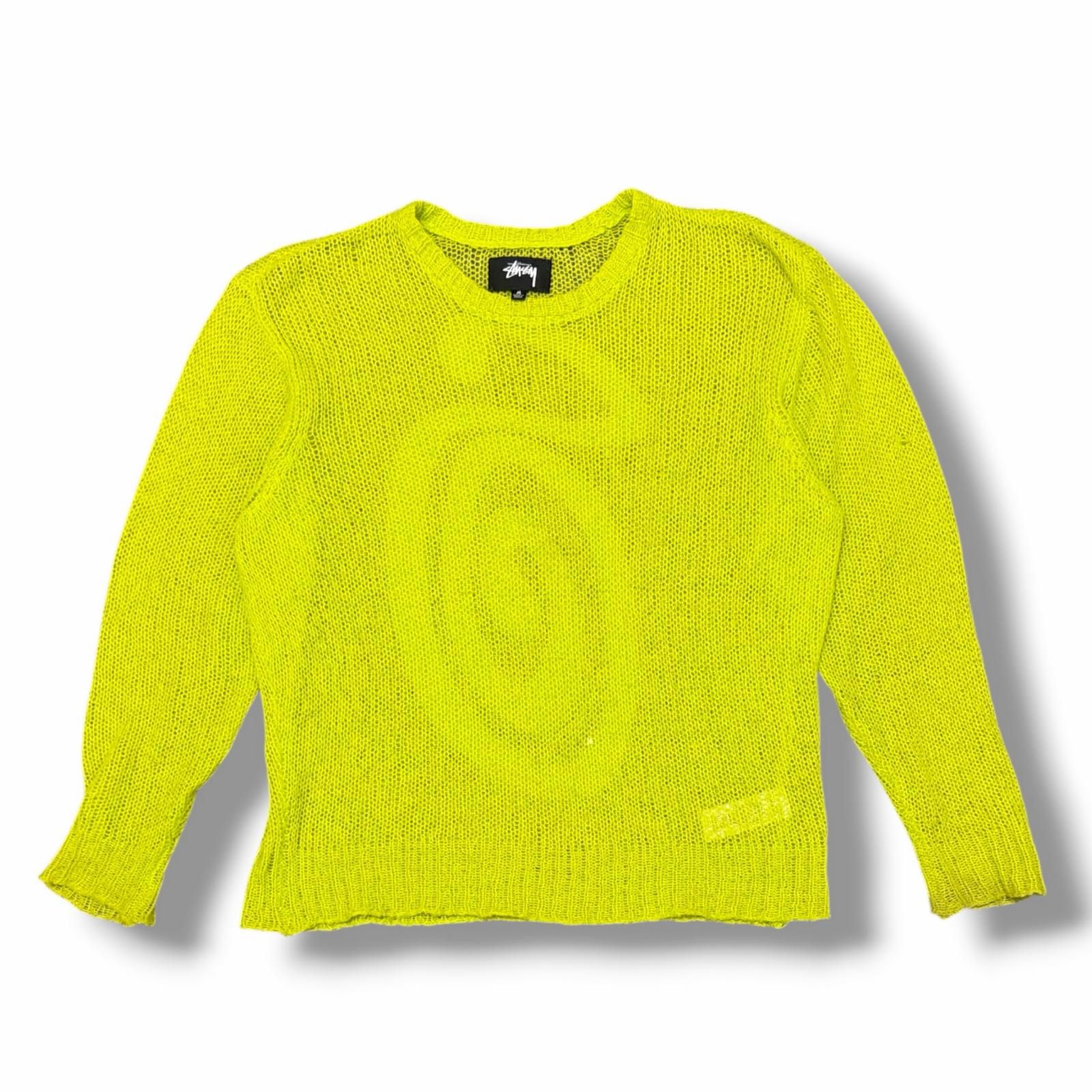 STUSSY Loose Knit Sweater ルーズニットセーター シアニット メッシュ